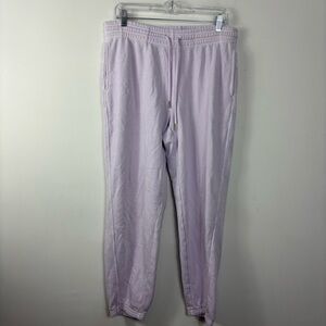 Aerie Lounge Joggers Women’s M Distressed Lavender Color Elastic Waist Comfy
